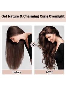 Set de 5 rizadores de cabello de esponja, peinado fácil durante la noche. Cabello rizado natural y esponjoso sin daño por calor. Incluye gorro de dormir de seda. Apto para cabello corto o largo, todo tipo de cabello. Set portátil. ¡Adiós a los permanentes dañinos! - Multicolor - Ver 5