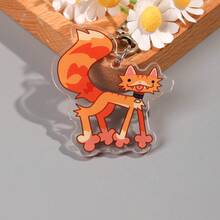 1个亚克力2D可爱动物钥匙扣挂件，适用于背包、钱包、相机装饰，生日、周年纪念日、情人节、返校礼物 - 彩色 - 查看 9