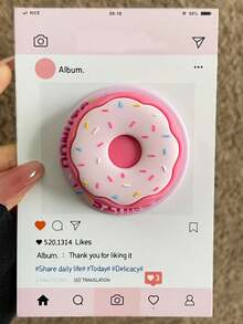 Flower Series Elements Silicone 1pc 3D Food-Shaped Magnetic Phone Holder, Cute Cartoon Silicone Fruit, Compatible With Magsafe Phones (Phone Cases), Extendable & Foldable, Suitable For Desk Viewing, February Valentine's Day Gift - Multicolor - View 4