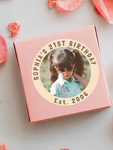 1-180张定制照片贴纸，个性化生日派对礼物，可印制您的照片，适合30岁生日、单身派对、闺蜜旅行、礼品标签、派对装饰、DIY、笔记本电脑等场合，非常适合送给朋友、女友、同事、老师、成年人，用于独特的生日庆祝、活动、办公室装饰、宿舍和家居纪念贴纸，也适合家庭使用。 - 玫瑰紅 - 查看 7