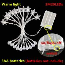 1pc 10/20/40/80 LED Crystal Ball String Lights, Warm White, Battery Operated, For Holiday Party, Romance, Bedroom, Home & Tent Decor