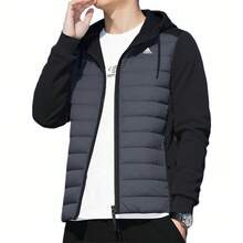 adidas 休閒百搭時尚柔軟親膚連帽長袖棉衣 男款 - 黑色 - 查看 3