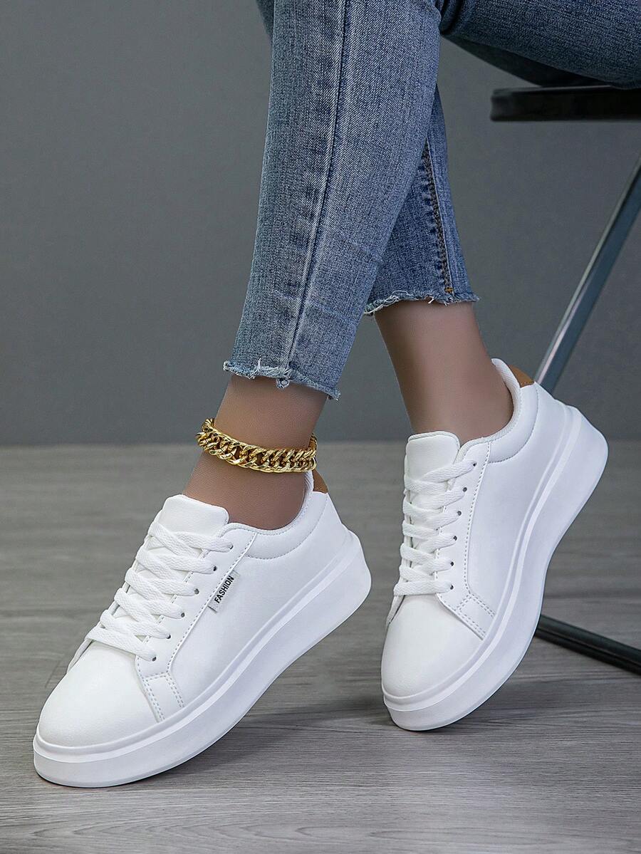 2026新款女士系带休闲运动鞋，白色运动鞋，滑板鞋，轻便街头滑板鞋