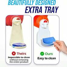 【2 件装】洗衣液杯架，洗衣液滴接盘（升级版滴水盘），告别凌乱和泄漏，握柄式设计 - 我们的洗衣液滴接盘适用于所有带圆形出液按钮的洗衣液和柔顺剂容器。坚固耐用，是家居浴室装饰、浴室收纳、秋季装饰和返校季浴室用品的理想之选。 - 彩色 - 查看 8