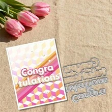 Creative Blessings Cutting Dies, DIY Scrapbooking Album And Embossing Stencil, Greeting Card Making Tool, Card Paper Cutting Crafts ,Gift Card Making Template Die Cuts. - Silver - View 6