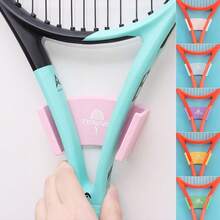 Wall Mounted Tennis Racket Wall Rack Plastic Self-Adhesive Badminton Rackets Holder Punch-Free Durable Rackets Wall Hook - A - View 5