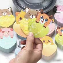 1/4 opakowania samoprzylepnych karteczek w kształcie zwierzątek z kreskówek, 8 stylów, 25 arkuszy w zeszycie, miniaturowy samoprzylepny notesik ze zwierzętami, uroczy notesik, kolorowy samoprzylepny notesik, kreatywny prezent dla miłośników zwierząt, do biura i gabinetu - Wielokolorowe - Zobacz 4