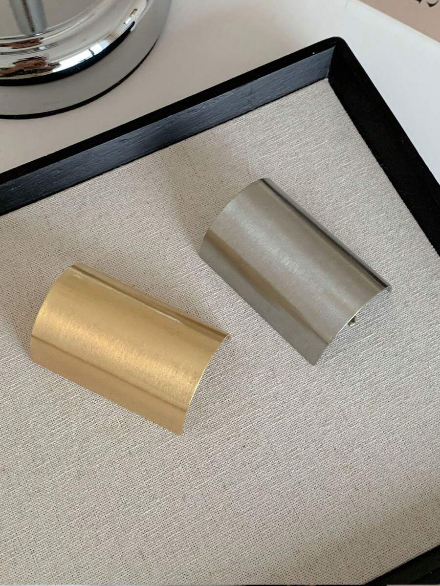 韩式金属光滑发夹，高马尾夹，优雅发饰，度假爪夹，沙滩发夹，优雅发爪 - 彩色 - 查看 1