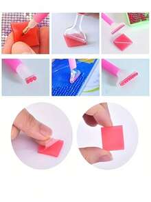 Diamond Painting Glue Adhesive Paste For Diamond Embroidery, Diamond Paint Accessories Glue Clay Wax Mud 2*2CM Glue Diamond Painting Cross Point Accessories, DIY Craft Accessories And Tools - Red - View 4