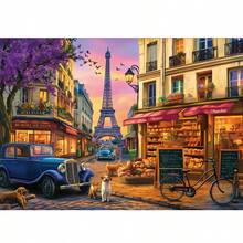 1000pcs Paper Jigsaw Puzzle, Landscape Oil Painting Style, Stress Relief & Brain Teaser