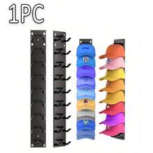 18er Baseballcap Halter, Wandmontierter Huthalter mit starkem Klebstoff, Mehrschichtiges Hutaufbewahrung- und Ausstellungsregal, geeignet für Kleiderschranktüren und Schlafzimmer (Schwarz) - Verschiedenfarbig - Übersicht 12