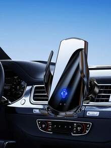 15W无线快充磁吸车载手机支架，前置红外感应自动夹持，360°旋转，角度可调，硅胶臂，无损手机 - 彩色 - 查看 12