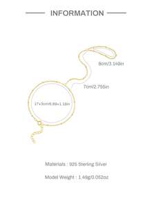 1件装925纯银球形戒指手链，女士精致立方氧化锆手链和戒指链，日常佩戴，适合婚礼、派对、订婚、周年纪念、情人节等场合。 - 金色 - 查看 6