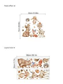 1张/2张 - 壁纸 - [动物] 男孩儿童房装饰 家居自粘婴儿房装饰 女孩房装饰壁纸 可移除墙贴 个性化礼物 墙面装饰 客厅、女孩卧室、窗贴 - 可爱创意墙面装饰 儿童房装饰 卧室装饰 - 彩色 - 查看 14
