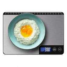 0.07盎司高精度厨房电子秤，量程2克-15公斤，非食品直接接触式，使用干电池（不含电池），超长电池寿命，克/盎司/磅智能转换，适用于烘焙和厨房使用 - 銀色 - 查看 8