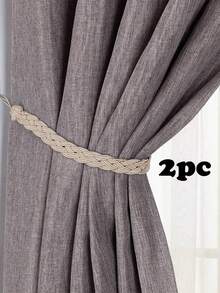 2pcs Polyester Braided Macrame Curtain Tie Backs, Multi-Color Options, Suitable For Curtain Fixing And Decoration - Multicolor - View 12