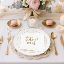 20/40PCS Printed Bridal Shower Paper Cake/Cocktail Napkins - Multicolor - View 5