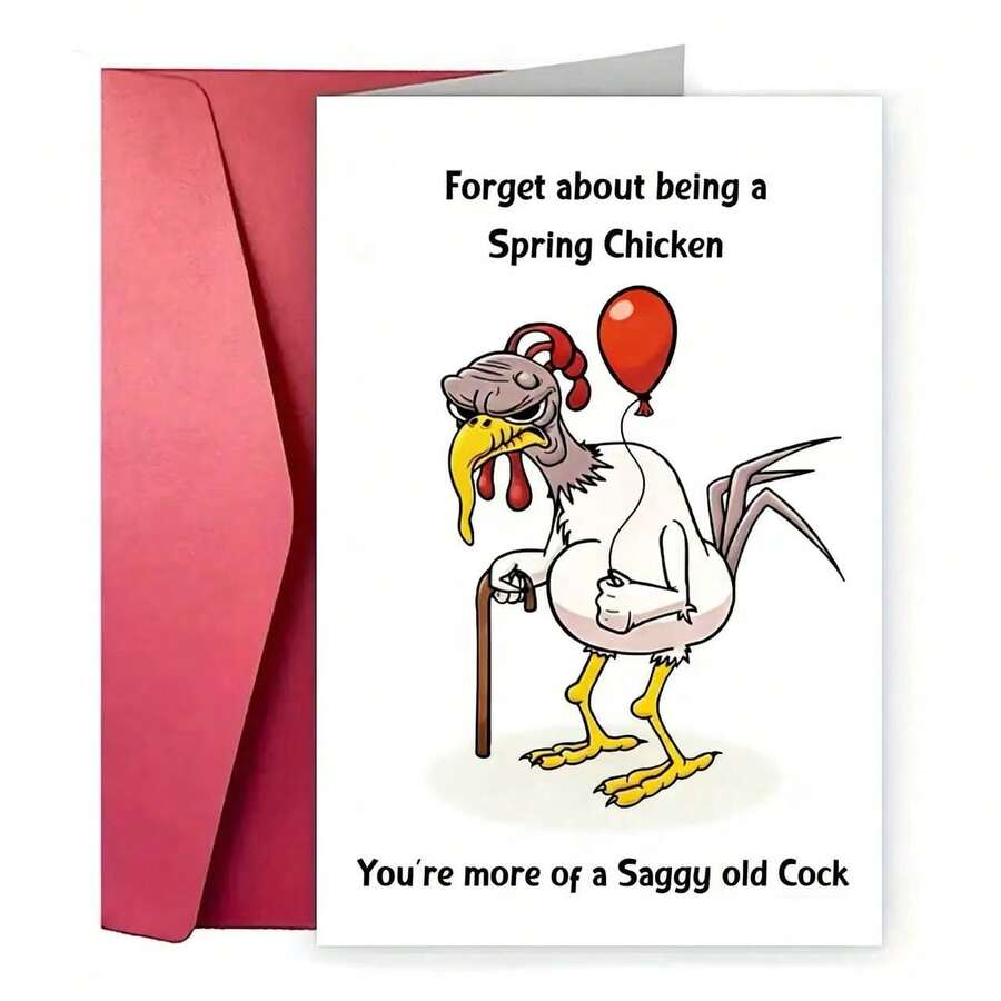 1pc, Funny Birthday Card For Him Funny Rude Adult Theme Perfect For 40th 50th 60th, Happy Birthday Greeting Card, Unique Birthday Gifts Decorations For Men Him Brother Husband - one-size - View 1