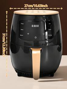 4,5L Air Fryer Med 8 Förinställda Tillagningslägen, Jämn Uppvärmning För Fritering, Non-stick Stekkorg, Kvalitetsmaterial, Lämplig För Kycklingben, Räkor, Pommes Frites, Kompakt Design, Modern Köksapparat