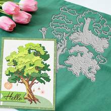 Creative Trees Cutting Dies, DIY Scrapbooking Album And Embossing Stencil, Greeting Card Making Tool, Card Paper Cutting Crafts ,Gift Card Making Template Die Cuts. - Silver - View 8