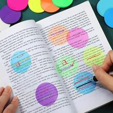 160pcs Heart-Shaped Transparent Waterproof Stickers, Semi-Transparent Bookmarks, Index Stickers, Reusable Stickers For School And Office Supplies Back To School - 彩色 - 查看 2