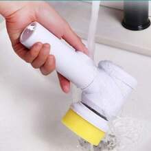 5-In-1 Cordless Cleaning Brush, Practical Multi-Purpose Cleaner, Rechargeable, Includes Cable - Blanco - Ver 3