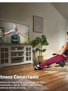 S unn y H eal th & Fitn ess Máquina de Remo Ajustable Compacta con 12 Niveles de Resistencia Ajustable con Aplicación SunnyFit® Opcional Conectividad Bluetooth Mejorada - Negro - Ver 1