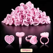 Disposable Heart & Round Lash Glue Holder , Adjustable Plastic Glue Holder Holder For Eyelash Extension Application - Multicolor - View 13