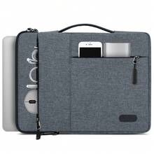 NEWHEY 13.3-14 Inch Waterproof And Durable Business Laptop Bag, Suitable For MacBook Air/Pro, HP Laptops, With Carrying Handle, Blue/Grey - Multicolor - View 3