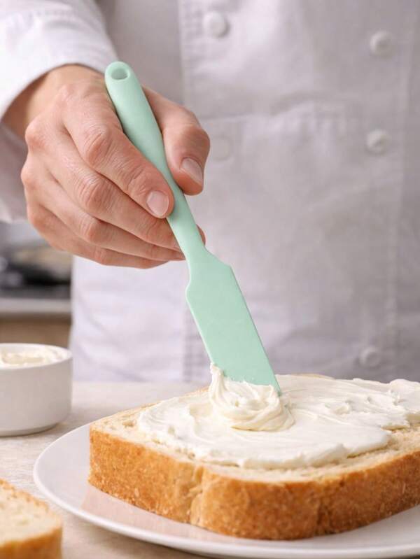 Silicone Spatula Cream Scraper Macaron Colorful Cake Spatula Bread Jam Knife Mixing Spoon Non-Stick Baking Tool, Material, Heat Resistant