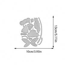 创意少女与花朵切割模具，DIY剪贴簿相册和压花模板，贺卡制作工具，卡片纸切割工艺品，礼品卡制作模板模切。 - 銀色 - 查看 9