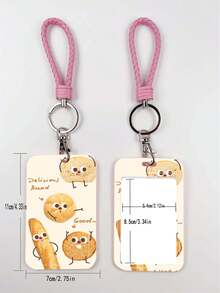 1pc ABS Pink Rope Cake & Cookie Pattern Fashion Keychain Pendant, Bag Charm, Student Bus Protector - Multicolor - View 9