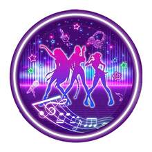 24件套韩流恶魔猎杀动漫主题一次性餐具套装，包含9英寸餐盘、7英寸餐盘，适用于生日主题派对装饰、迪斯科派对用品、纸盘、纸杯、餐巾纸，可用于迪斯科球、舞蹈、滑板、嘻哈摇滚等生日派对。 - 彩色 - 查看 9