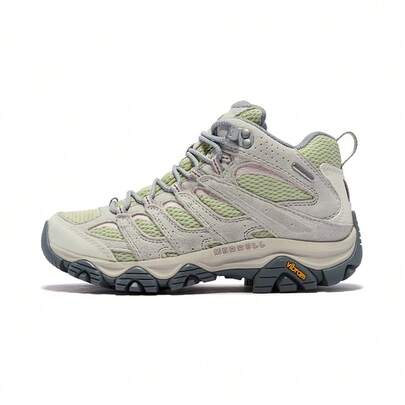  MERRELL MOAB 3 MID WP Rubber & Pigskin Fabric Hiking Boots, Waterproof, High-Top, Outdoor Trekking Shoes For Women