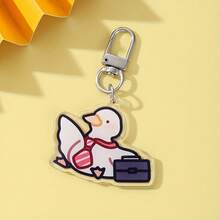 1个亚克力2D可爱动物钥匙扣挂件，适用于背包、钱包、相机装饰，生日、周年纪念日、情人节、返校礼物 - 彩色 - 查看 14