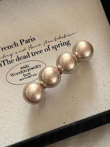 新款优雅大珍珠一体式发夹，简约别致发饰发卡 - 彩色 - 查看 3