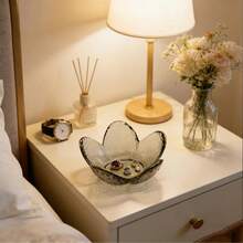 1PC Hot-Selling Glass Jewelry Tray Ring Dish Cute Vanity Organizer For Nightstand Bathroom Bedroom Decor Perfect Valentine's Birthday Gift For Women - Multicolor - View 7