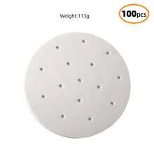 100pcs Square Perforated Air Fryer Liners, Minimalist White Square Perforated Oil Absorbing Paper And Steaming Paper, Suitable For Daily Cooking, Party Snacks And Holiday Feasts - White - View 14