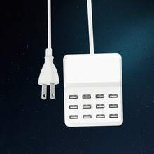 Fast Charging Multi-Port USB Charging Station Hub USB Charging Station (Office Desk Accessories) – Multi-Device Desktop Hub Compatible With Apple 15/16/14 Series, Galaxy & Tablets | Home/Office/Dorm Valentine's Day Gift - US A Type Plug(110-127V) - View 6