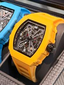 Brand Fashionable Men's Automatic Mechanical Watch, 3ATM Water-Resistant, High-Quality Sports Watch, Suitable For Wearing In Various Occasions, Perfect Gift - Một cỡ - Xem 17