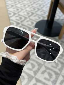 1件/2件 时尚新款多色双梁方形复古个性化眼镜 - 彩色 - 查看 10