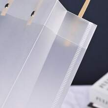 2/10/20pcs Valentine's Day Transparent Gift Bags, Christmas Gift Packaging Bags, Transparent Frosted Handle Bags With Wristband, Transparent Tote Bags For Jewelry Packaging, Cosmetics Storage, Perfect Gift Bags For Valentine's Day, Wedding, Thanksgiving, Shopping, Party, Craft Tote Bags, Moon Festival, Giveaway Packaging, Small Business Promotional Gift Bags - Clear - View 8