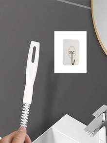 1支装柔性毛发排水管堵塞清除器，排水管和马桶清洁剂，水槽清洁刷，排水管清洁刷，堵塞清除工具，适用于水槽、厨房、浴室、浴缸，管道清洁工具，排水管疏通刷