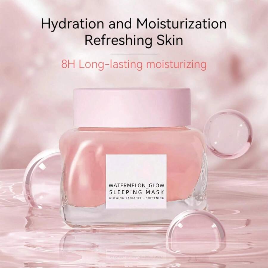Watermelon Glow Sleeping Mask: Overnight Exfoliating Face Mask With Pumpkin Seed Extract For Hydrating & Glowing Radiance, Softening All Skin Types – Daily Essential & Holiday Gift For Women - WSM-A - Xem 1