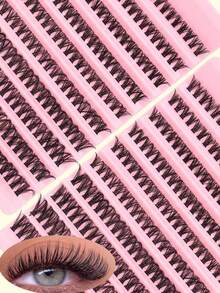 200 Cluster Advanced Eyelash Extension Kit -40D - Homemade, Russian Curl, Cluster, Fluffy, Mixed Style -10-16 Mm - Suitable For Beginners And Reusable, Daily Wear, Holiday Effects, Holiday Gift Eyelash Clusters - Black - View 5