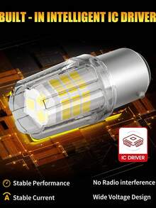 4Pcs 1156 LED Bulb White, Super Bright 12V, 7506 BA15S P21W 1141 1003 1383 Replacement For Car,Pickup Truck,RV,Camper,Trailer,Backup,Reverse,Brake Lights