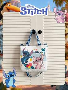 Disney 官方授权史迪奇图案女士手提包，俏皮史迪奇手提包，可爱卡通手提包，轻便可调节肩带斜挎包，适合女性/女孩/学生，日常/外出/可装手机/钱包和小件必需品 - 彩色 - 查看 9