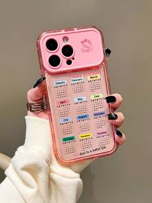 1pc Pink TPU Flower Shaped Phone Holder & Mirror Stand Compatible With IPhone 11, 12, 13, 14, 12 Pro Max, 13 Pro Max, 14 Pro Max, 15, 15 Pro, 15 Pro Max, 16, 16 Pro, 16 Pro Max, 17, 17 Pro, 17 Pro Max - Pink - View 4