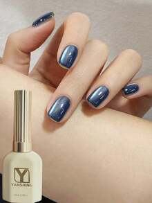 15毫升蓝色磁性猫眼凝胶指甲油 – 金属玻璃珠效果，可卸UV/LED凝胶，适用于DIY和美甲沙龙 - 藍色 - 查看 4