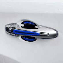 1set 8pcs Red Car Door Bowl Handle Reflective Stickers - 紅色的 - 查看 6